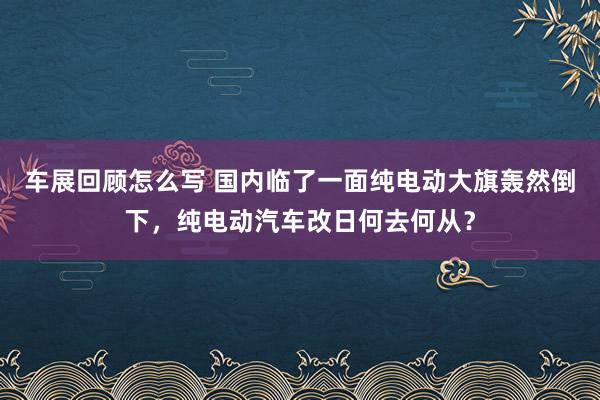 车展回顾怎么写 国内临了一面纯电动大旗轰然倒下，纯电动汽车改日何去何从？