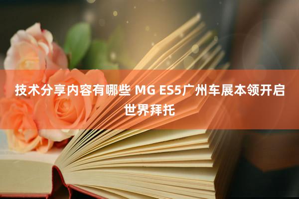 技术分享内容有哪些 MG ES5广州车展本领开启世界拜托