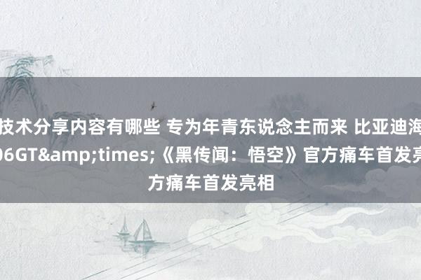 技术分享内容有哪些 专为年青东说念主而来 比亚迪海豹06GT&times;《黑传闻：悟空》官方痛车首发亮相