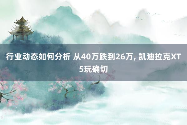 行业动态如何分析 从40万跌到26万, 凯迪拉克XT5玩确切