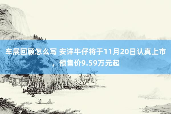 车展回顾怎么写 安详牛仔将于11月20日认真上市，预售价9.59万元起