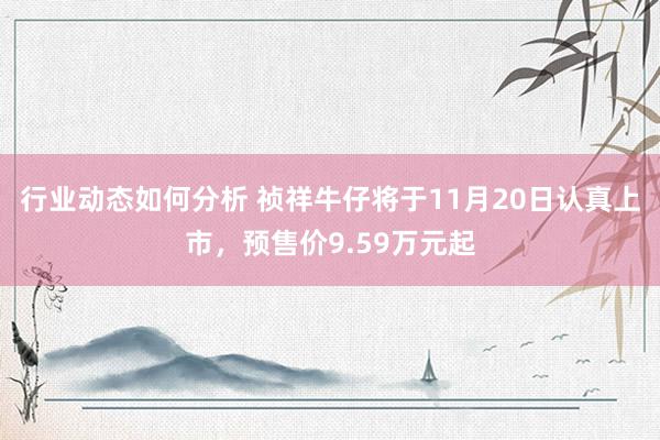 行业动态如何分析 祯祥牛仔将于11月20日认真上市，预售价9.59万元起